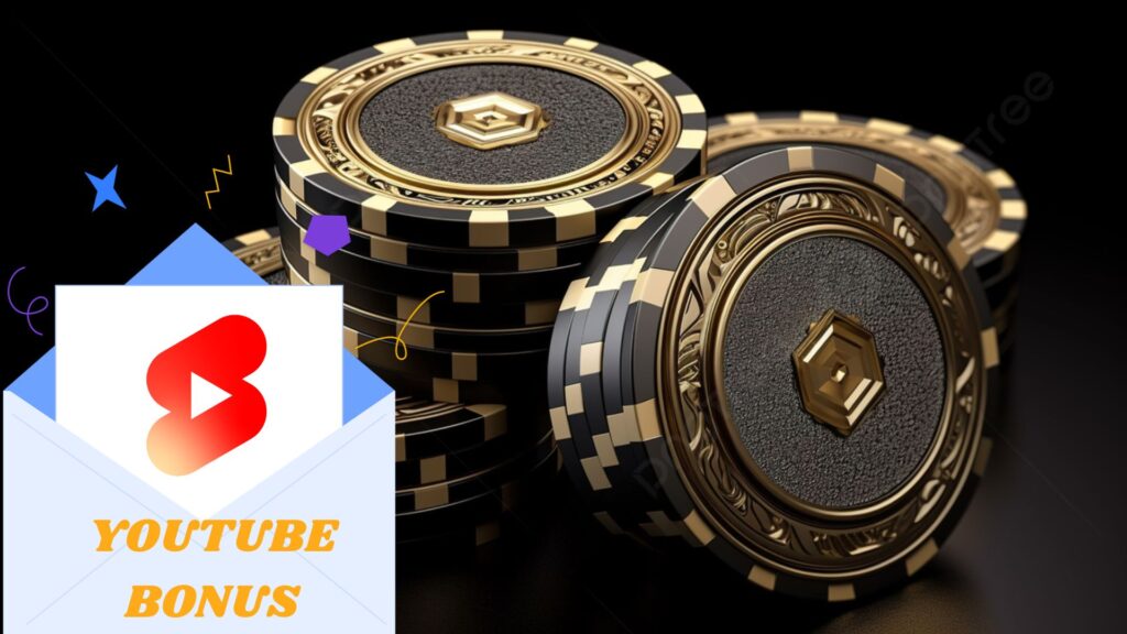 A casino chip with youtube logo for teen patti stars