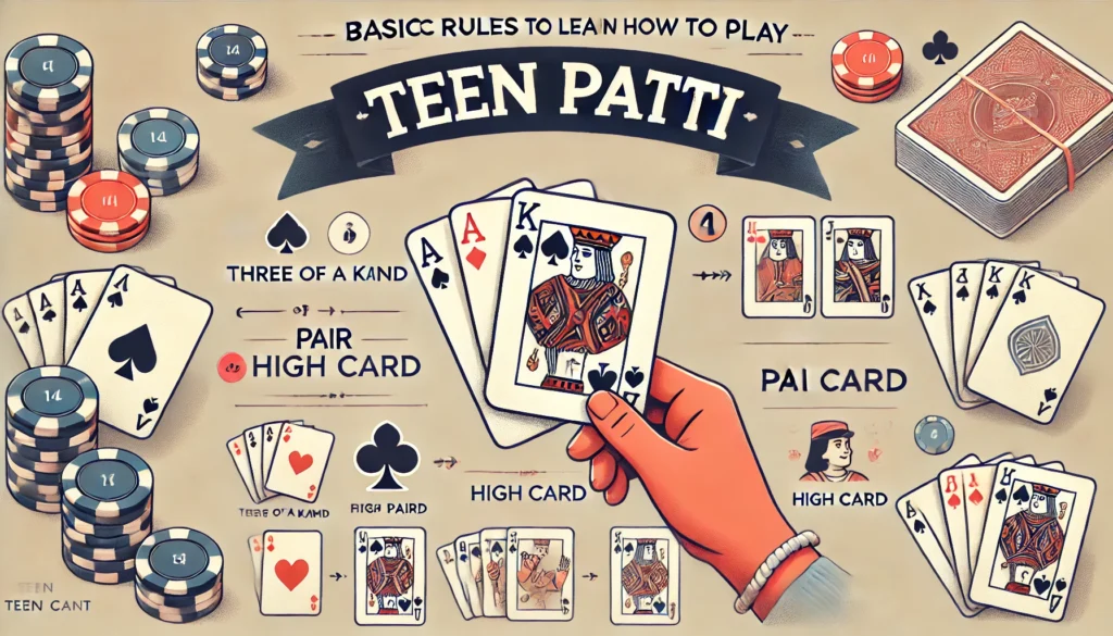 Basic Rules to Learn How to Play Teen Patti